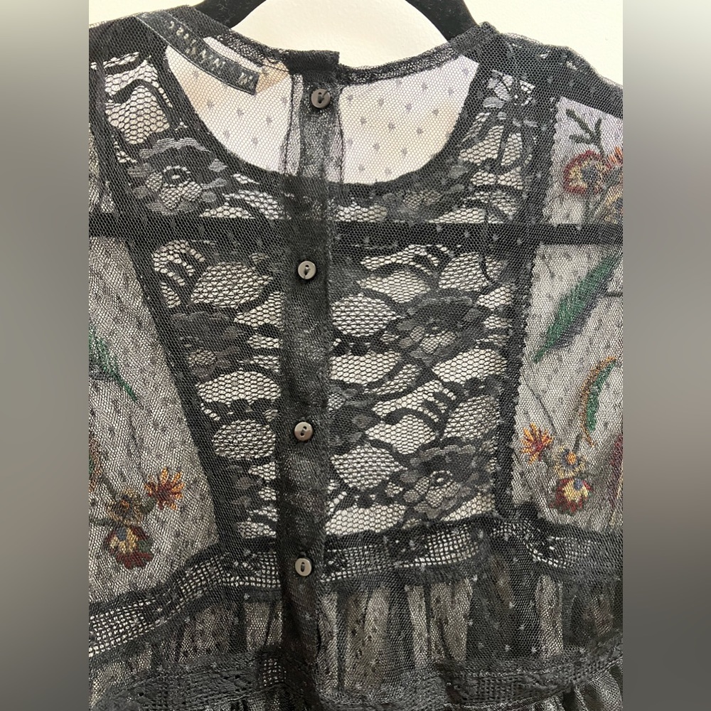 Zara Floral Lace Embroidered Top - Picture 5 of 7